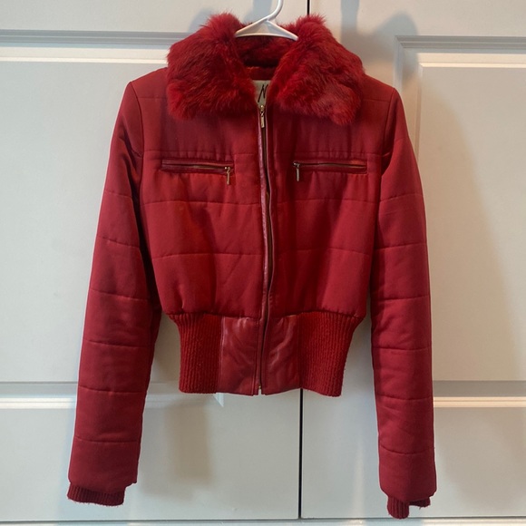 Marciano Jackets & Blazers - Red Cropped Coat
